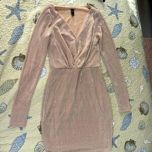 Windsor Sexy V Neck mini Dress Long Sleeve